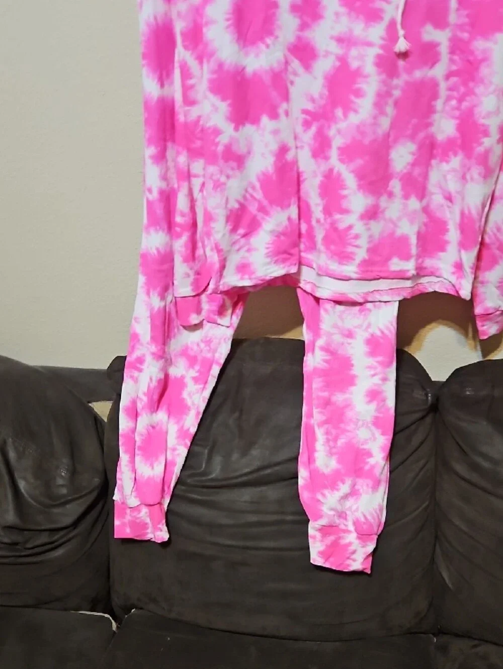 Pink Tie-Dye Hoodie and Jogger Set